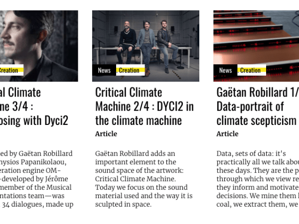 “Critical Climate Machine – Composing with OM-DYCI2”  on the Ircam blog